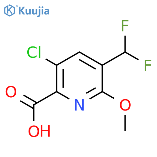 3-Chloro-5-(difluoromethyl)-6-methoxypyridine-2-carboxylic acid structure