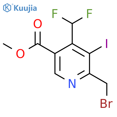 Methyl 2-(bromomethyl)-4-(difluoromethyl)-3-iodopyridine-5-carboxylate structure