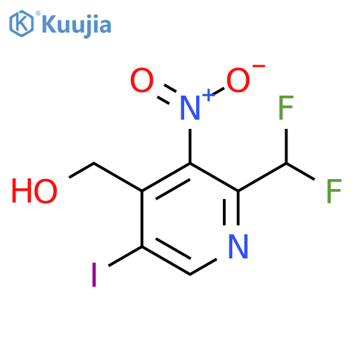 2-(Difluoromethyl)-5-iodo-3-nitropyridine-4-methanol structure