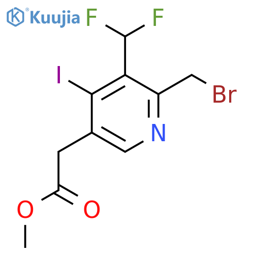 Methyl 2-(bromomethyl)-3-(difluoromethyl)-4-iodopyridine-5-acetate structure