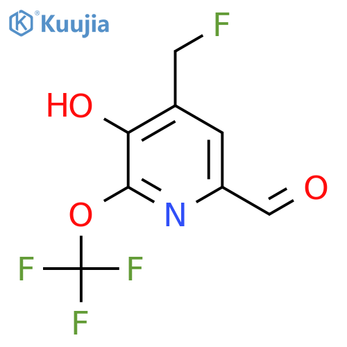 4-(Fluoromethyl)-3-hydroxy-2-(trifluoromethoxy)pyridine-6-carboxaldehyde structure