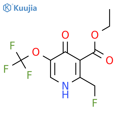 Ethyl 2-(fluoromethyl)-4-hydroxy-5-(trifluoromethoxy)pyridine-3-carboxylate structure