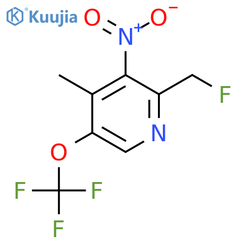 2-(Fluoromethyl)-4-methyl-3-nitro-5-(trifluoromethoxy)pyridine structure