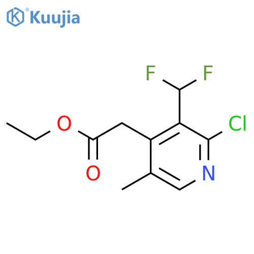 Ethyl 2-chloro-3-(difluoromethyl)-5-methylpyridine-4-acetate structure