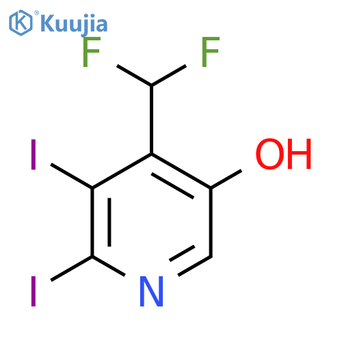 4-(Difluoromethyl)-2,3-diiodo-5-hydroxypyridine structure