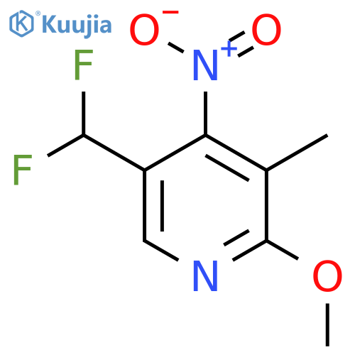 5-(Difluoromethyl)-2-methoxy-3-methyl-4-nitropyridine structure