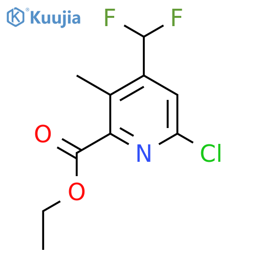 Ethyl 6-chloro-4-(difluoromethyl)-3-methylpyridine-2-carboxylate structure