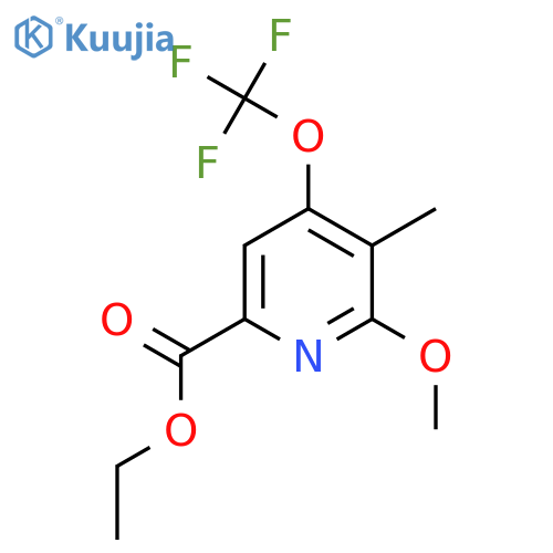 Ethyl 2-methoxy-3-methyl-4-(trifluoromethoxy)pyridine-6-carboxylate structure
