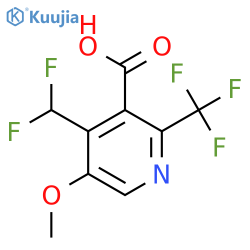4-(Difluoromethyl)-5-methoxy-2-(trifluoromethyl)pyridine-3-carboxylic acid structure
