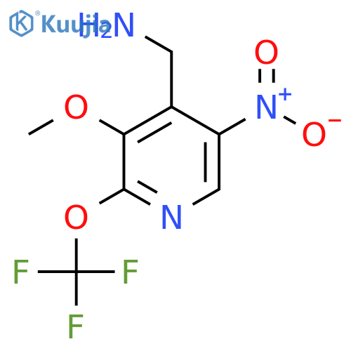 4-(Aminomethyl)-3-methoxy-5-nitro-2-(trifluoromethoxy)pyridine structure
