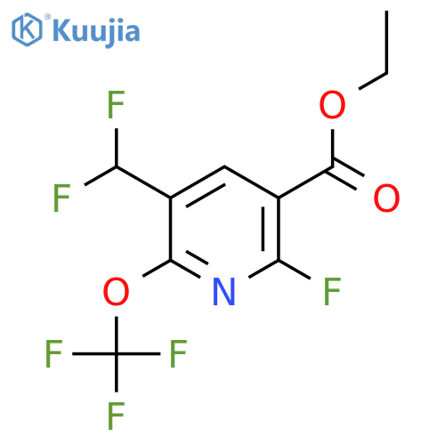 Ethyl 3-(difluoromethyl)-6-fluoro-2-(trifluoromethoxy)pyridine-5-carboxylate structure