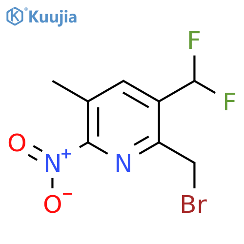 2-(Bromomethyl)-3-(difluoromethyl)-5-methyl-6-nitropyridine structure