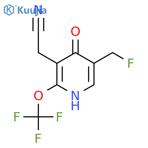 5-(Fluoromethyl)-4-hydroxy-2-(trifluoromethoxy)pyridine-3-acetonitrile structure