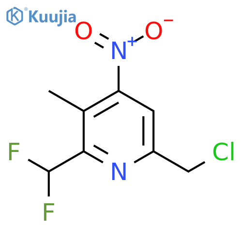 6-(Chloromethyl)-2-(difluoromethyl)-3-methyl-4-nitropyridine structure
