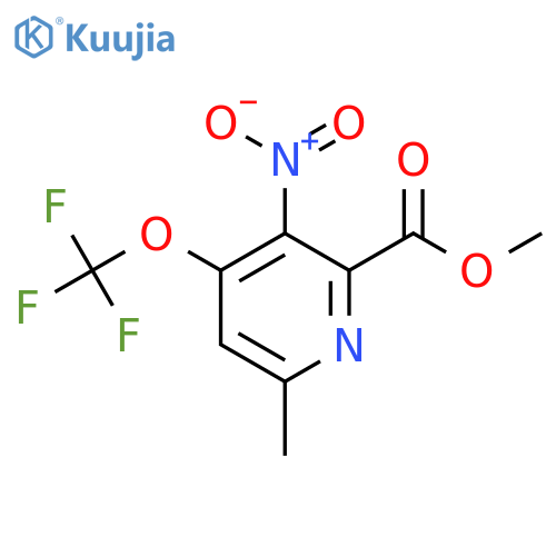 Methyl 6-methyl-3-nitro-4-(trifluoromethoxy)pyridine-2-carboxylate structure