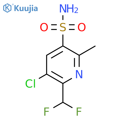 3-Chloro-2-(difluoromethyl)-6-methylpyridine-5-sulfonamide structure
