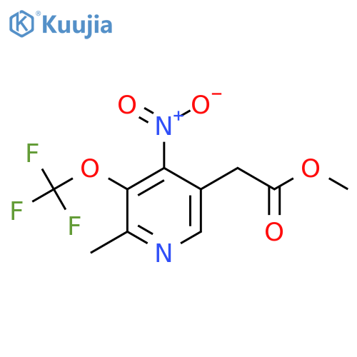Methyl 2-methyl-4-nitro-3-(trifluoromethoxy)pyridine-5-acetate structure