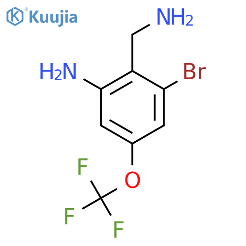 2-Amino-6-bromo-4-(trifluoromethoxy)benzylamine structure