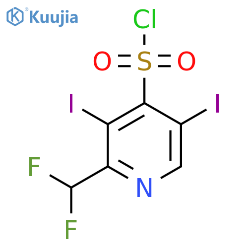 2-(Difluoromethyl)-3,5-diiodopyridine-4-sulfonyl chloride structure