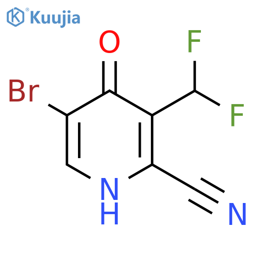 5-Bromo-2-cyano-3-(difluoromethyl)-4-hydroxypyridine structure