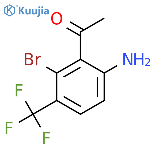 6'-Amino-2'-bromo-3'-(trifluoromethyl)acetophenone structure