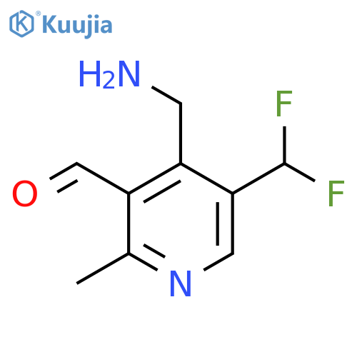 4-(Aminomethyl)-5-(difluoromethyl)-2-methylpyridine-3-carboxaldehyde structure