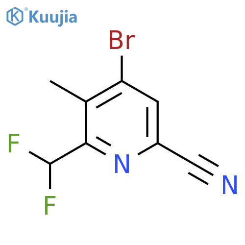 4-Bromo-6-cyano-2-(difluoromethyl)-3-methylpyridine structure
