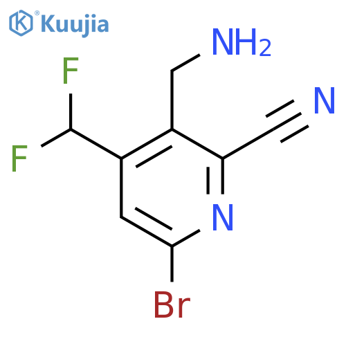 3-(Aminomethyl)-6-bromo-2-cyano-4-(difluoromethyl)pyridine structure