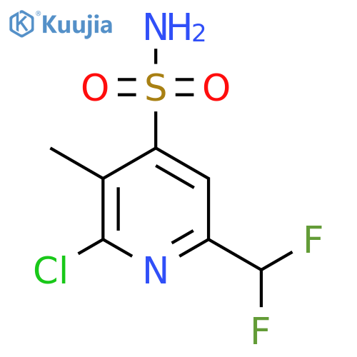 2-Chloro-6-(difluoromethyl)-3-methylpyridine-4-sulfonamide structure