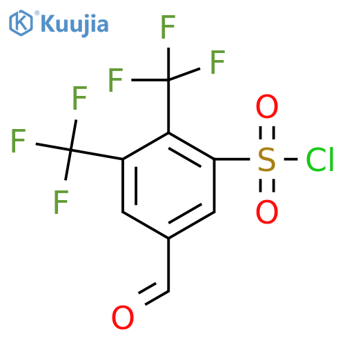 2,3-Bis(trifluoromethyl)-5-formylbenzenesulfonyl chloride structure