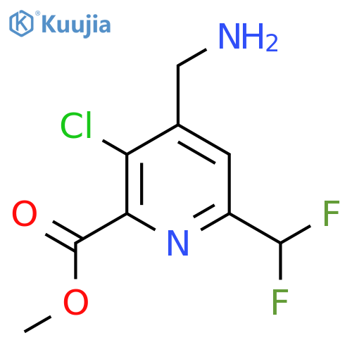 Methyl 4-(aminomethyl)-3-chloro-6-(difluoromethyl)pyridine-2-carboxylate structure