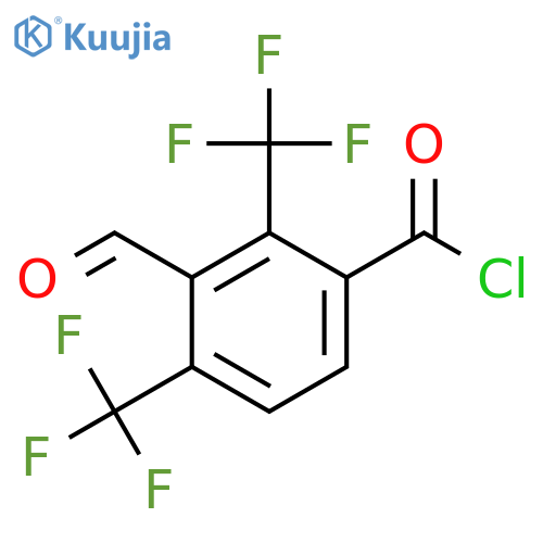 2,4-Bis(trifluoromethyl)-3-formylbenzoyl chloride structure