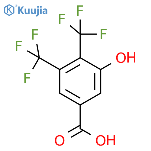 3,4-Bis(trifluoromethyl)-5-hydroxybenzoic acid structure