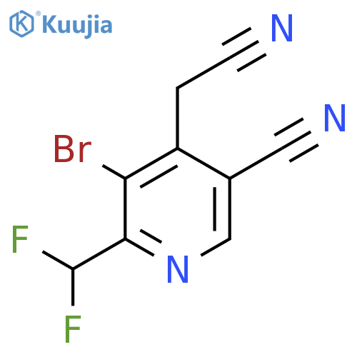 3-Bromo-5-cyano-2-(difluoromethyl)pyridine-4-acetonitrile structure