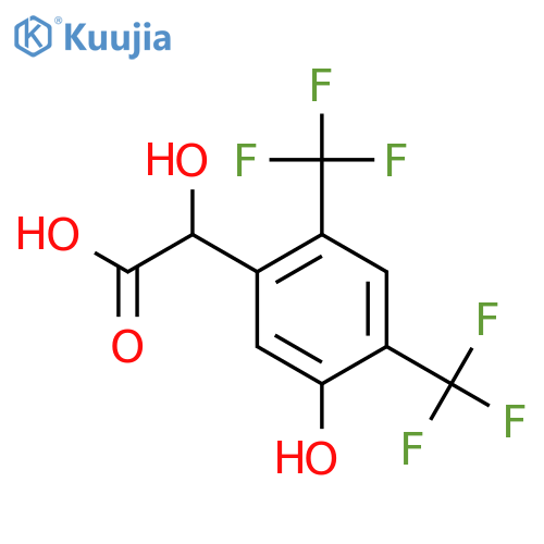 2,4-Bis(trifluoromethyl)-5-hydroxymandelic acid structure