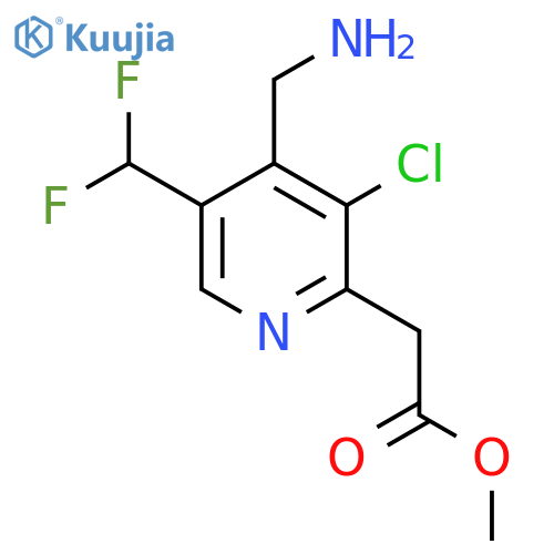 Methyl 4-(aminomethyl)-3-chloro-5-(difluoromethyl)pyridine-2-acetate structure