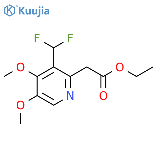 Ethyl 3-(difluoromethyl)-4,5-dimethoxypyridine-2-acetate structure