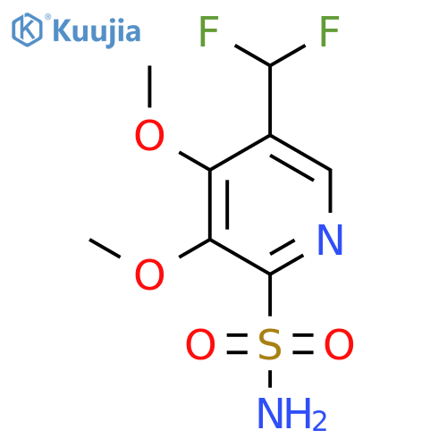 5-(Difluoromethyl)-3,4-dimethoxypyridine-2-sulfonamide structure
