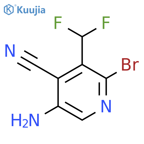 5-Amino-2-bromo-4-cyano-3-(difluoromethyl)pyridine structure