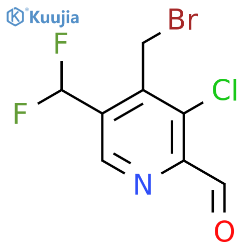 4-(Bromomethyl)-3-chloro-5-(difluoromethyl)pyridine-2-carboxaldehyde structure