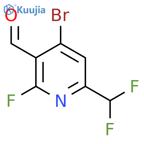 4-Bromo-6-(difluoromethyl)-2-fluoropyridine-3-carboxaldehyde structure