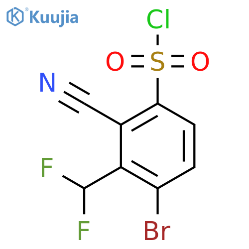 4-Bromo-2-cyano-3-(difluoromethyl)benzenesulfonyl chloride structure