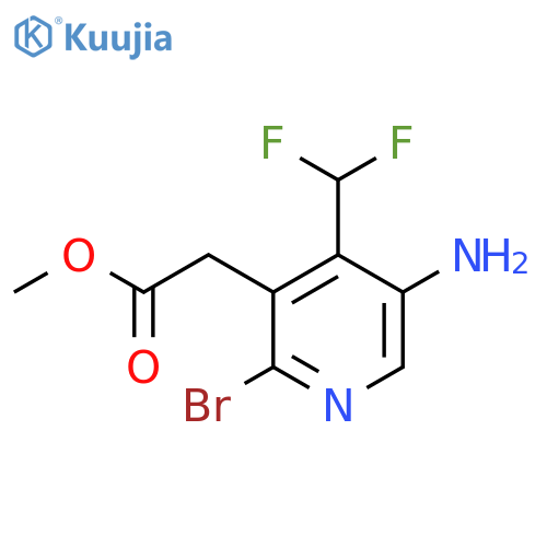 Methyl 5-amino-2-bromo-4-(difluoromethyl)pyridine-3-acetate structure