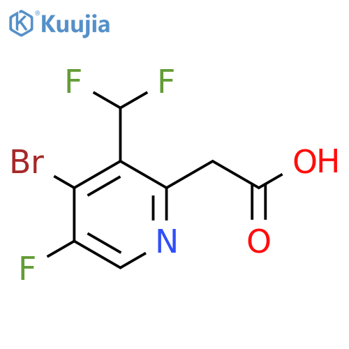 4-Bromo-3-(difluoromethyl)-5-fluoropyridine-2-acetic acid structure