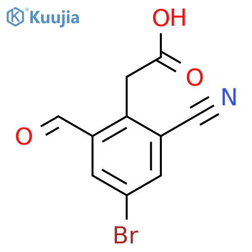 4-Bromo-2-cyano-6-formylphenylacetic acid structure