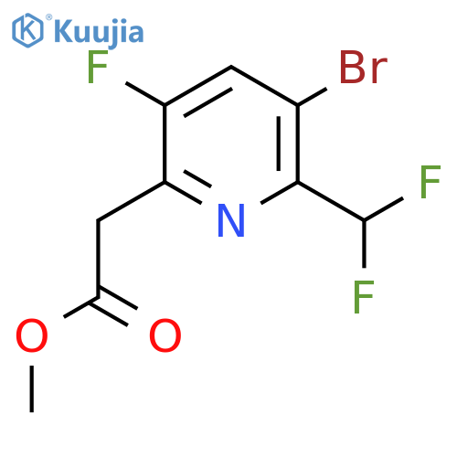 Methyl 3-bromo-2-(difluoromethyl)-5-fluoropyridine-6-acetate structure
