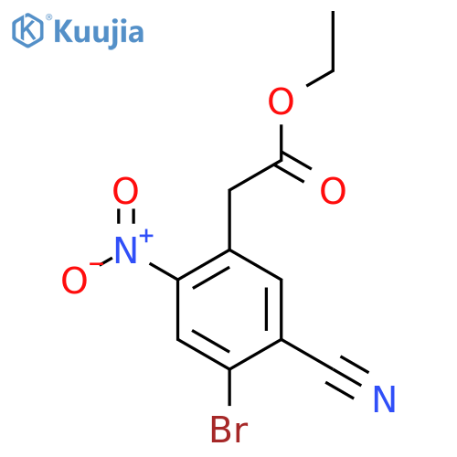 Ethyl 4-bromo-5-cyano-2-nitrophenylacetate structure