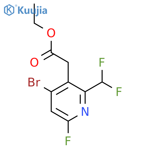 Ethyl 4-bromo-2-(difluoromethyl)-6-fluoropyridine-3-acetate structure
