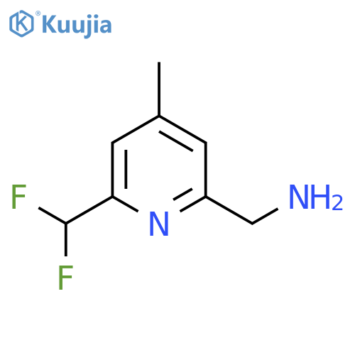 2-(Aminomethyl)-6-(difluoromethyl)-4-methylpyridine structure