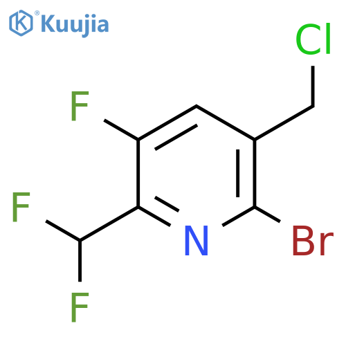 2-Bromo-3-(chloromethyl)-6-(difluoromethyl)-5-fluoropyridine structure